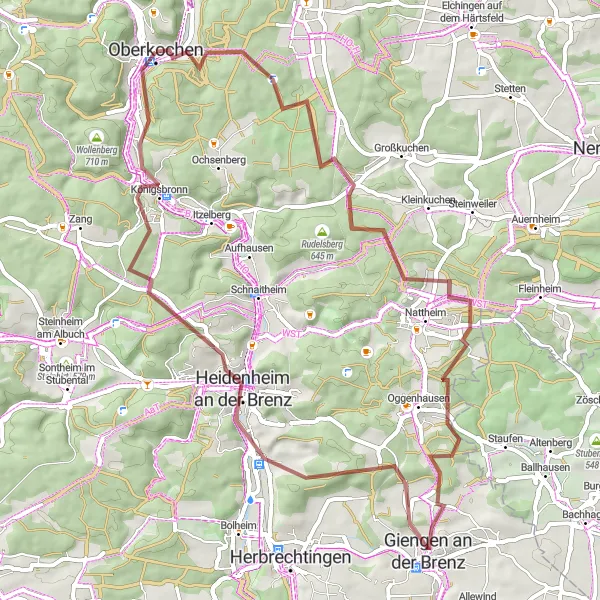 Karten-Miniaturansicht der Radinspiration "Auf den Spuren der Brenz" in Stuttgart, Germany. Erstellt vom Tarmacs.app-Routenplaner für Radtouren