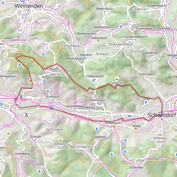 Karten-Miniaturansicht der Radinspiration "Fördert intensive Beinkraft" in Stuttgart, Germany. Erstellt vom Tarmacs.app-Routenplaner für Radtouren