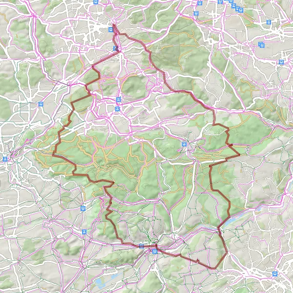 Map miniature of "Scenic Cycling Adventure to Waldenbuch" cycling inspiration in Stuttgart, Germany. Generated by Tarmacs.app cycling route planner