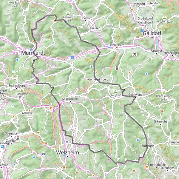 Karten-Miniaturansicht der Radinspiration "Die Rötelsee Panoramaroute" in Stuttgart, Germany. Erstellt vom Tarmacs.app-Routenplaner für Radtouren