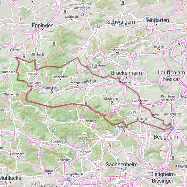 Karten-Miniaturansicht der Radinspiration "Ravensburg Gravelroute" in Stuttgart, Germany. Erstellt vom Tarmacs.app-Routenplaner für Radtouren