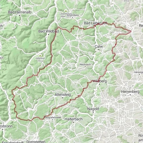 Karten-Miniaturansicht der Radinspiration "Judentor Rundfahrt" in Stuttgart, Germany. Erstellt vom Tarmacs.app-Routenplaner für Radtouren
