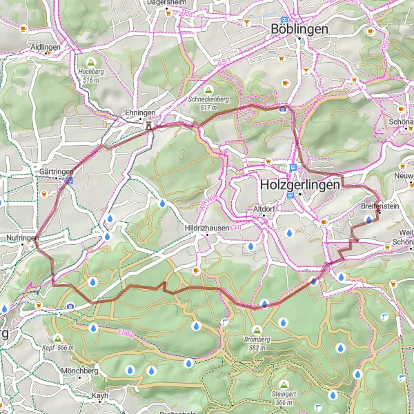 Karten-Miniaturansicht der Radinspiration "Entdeckungstour um Baden-Württemberg" in Stuttgart, Germany. Erstellt vom Tarmacs.app-Routenplaner für Radtouren