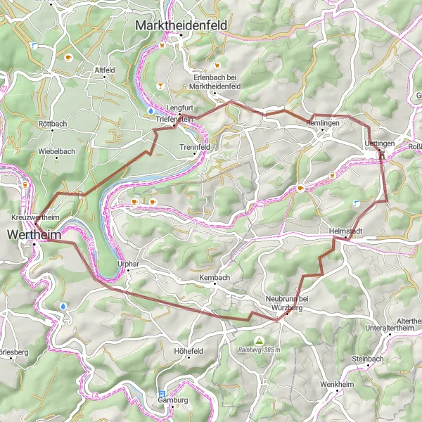Karten-Miniaturansicht der Radinspiration "Die Schönheit des Mains" in Stuttgart, Germany. Erstellt vom Tarmacs.app-Routenplaner für Radtouren