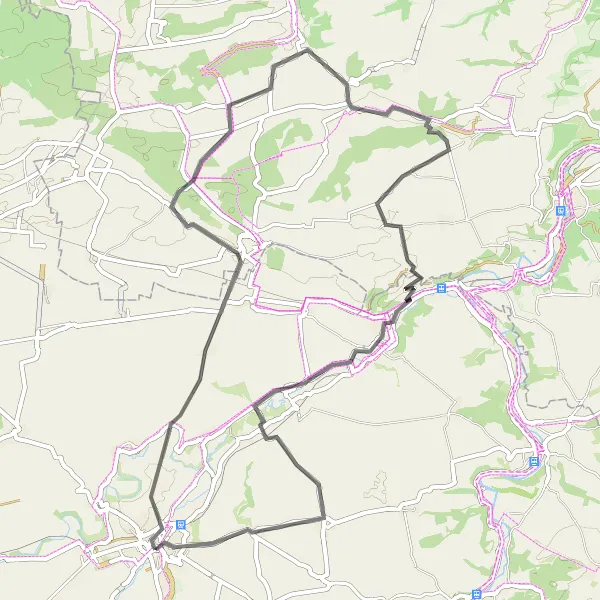 Karten-Miniaturansicht der Radinspiration "Rundtour über 58 km in der Nähe von Apolda" in Thüringen, Germany. Erstellt vom Tarmacs.app-Routenplaner für Radtouren