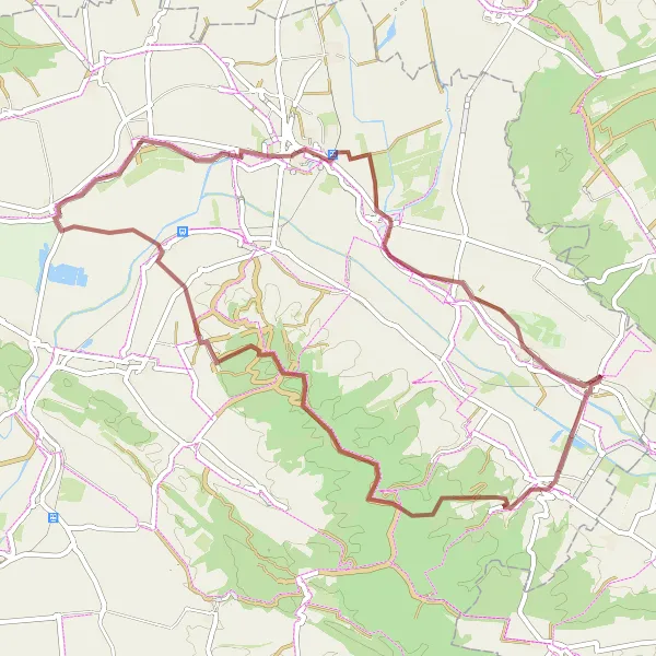 Map miniature of "Roßleben Gravel Adventure" cycling inspiration in Thüringen, Germany. Generated by Tarmacs.app cycling route planner