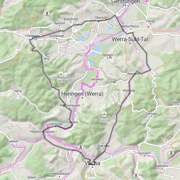 Karten-Miniaturansicht der Radinspiration "Mahnmal Bodesruh Circuit" in Thüringen, Germany. Erstellt vom Tarmacs.app-Routenplaner für Radtouren