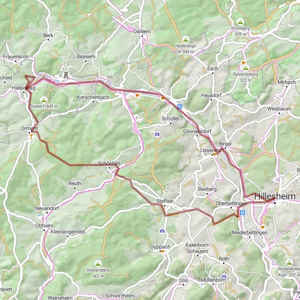 Karten-Miniaturansicht der Radinspiration "Eifel Vulkanroute" in Trier, Germany. Erstellt vom Tarmacs.app-Routenplaner für Radtouren