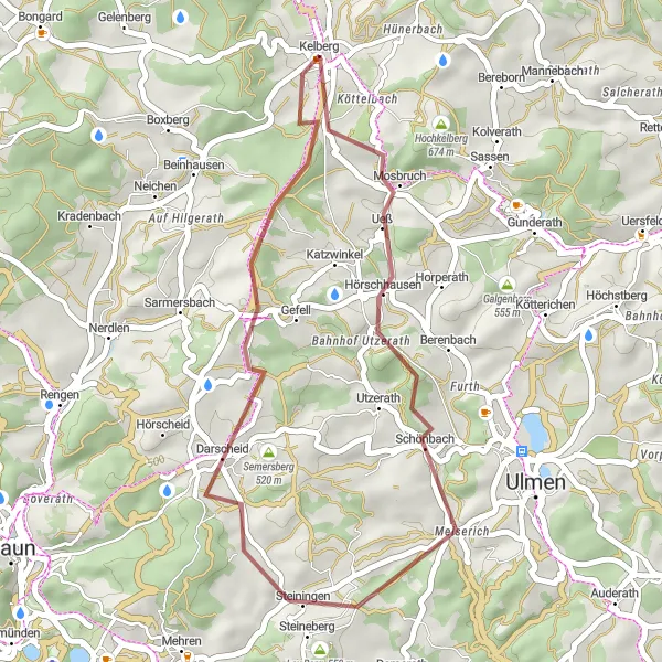 Karten-Miniaturansicht der Radinspiration "Eifel Gravel Tour" in Trier, Germany. Erstellt vom Tarmacs.app-Routenplaner für Radtouren