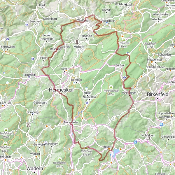 Karten-Miniaturansicht der Radinspiration "Natur- und Kulturerlebnis auf der Strecke" in Trier, Germany. Erstellt vom Tarmacs.app-Routenplaner für Radtouren