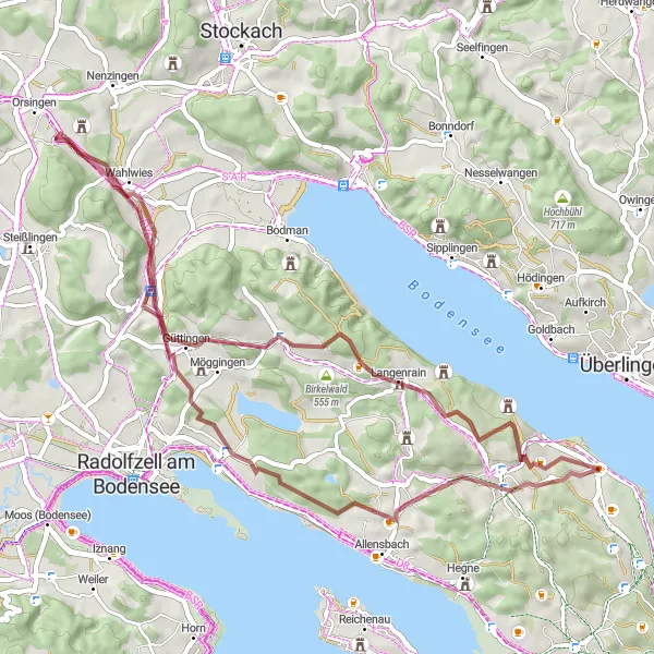 Karten-Miniaturansicht der Radinspiration "Historische Schätze und idyllische Landschaften" in Tübingen, Germany. Erstellt vom Tarmacs.app-Routenplaner für Radtouren