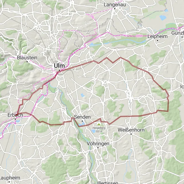 Karten-Miniaturansicht der Radinspiration "Entdeckungstour von Stadtmauer nach Donaustetten" in Tübingen, Germany. Erstellt vom Tarmacs.app-Routenplaner für Radtouren