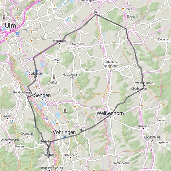 Karten-Miniaturansicht der Radinspiration "Historische Städte und schöne Landschaften" in Tübingen, Germany. Erstellt vom Tarmacs.app-Routenplaner für Radtouren