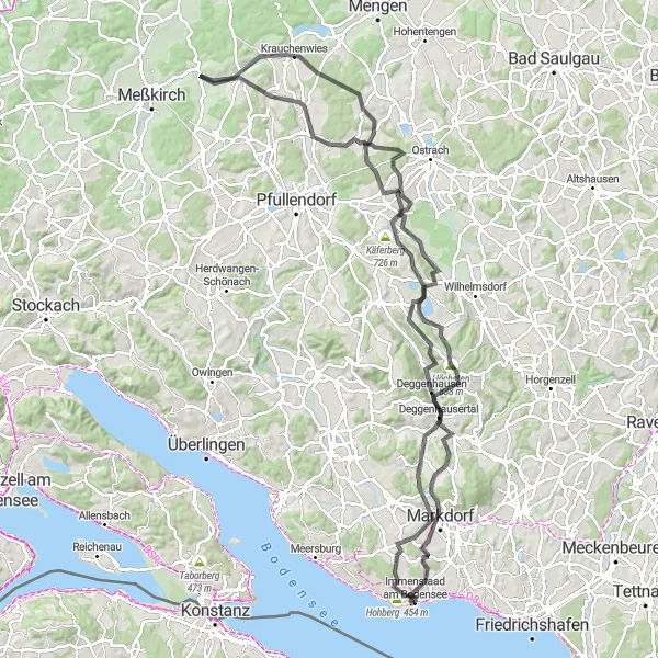Map miniature of "The Ultimate Climb Challenge" cycling inspiration in Tübingen, Germany. Generated by Tarmacs.app cycling route planner