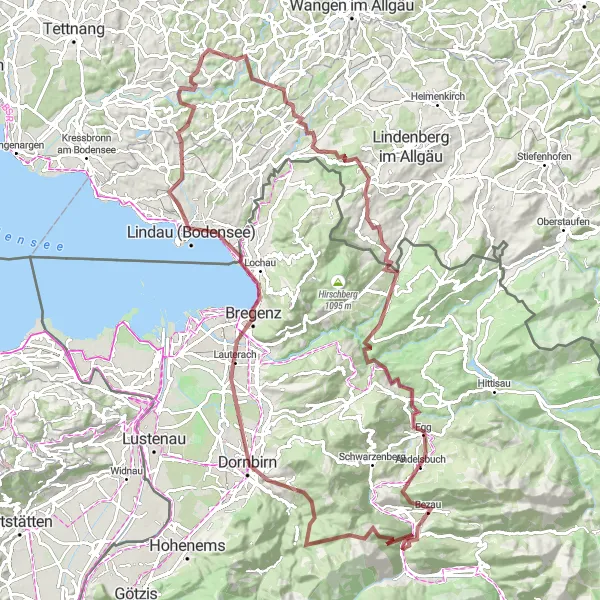 Karten-Miniaturansicht der Radinspiration "Gravel-Abenteuer um Marienberg" in Tübingen, Germany. Erstellt vom Tarmacs.app-Routenplaner für Radtouren