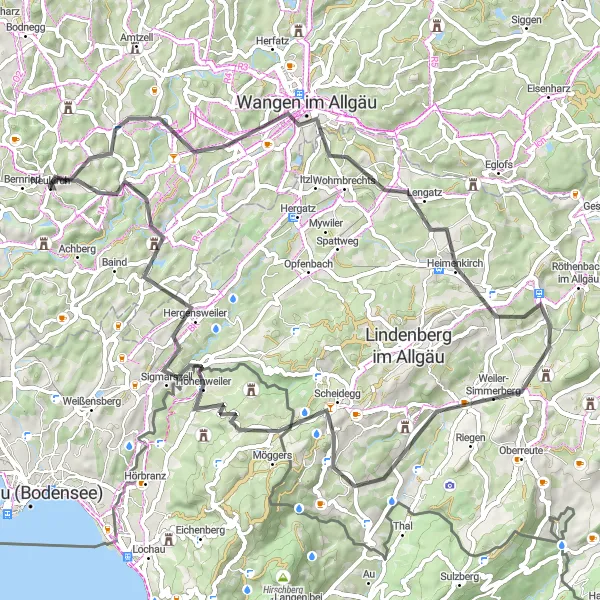 Karten-Miniaturansicht der Radinspiration "Auf den Spuren der Geschichte" in Tübingen, Germany. Erstellt vom Tarmacs.app-Routenplaner für Radtouren