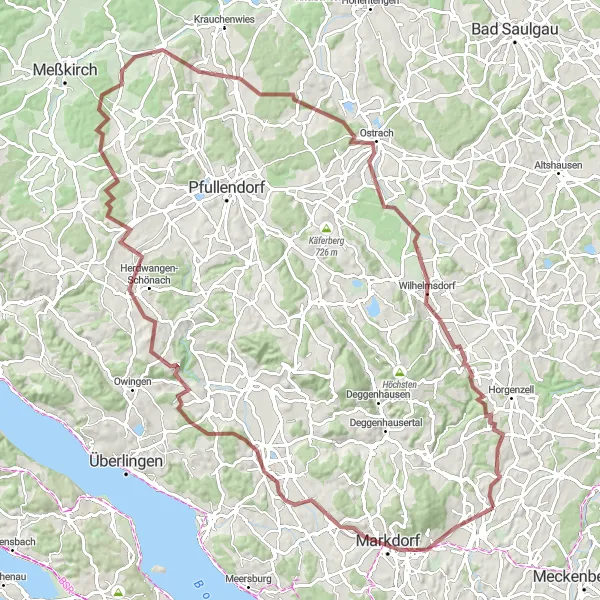 Map miniature of "Schloss Salem Explorer" cycling inspiration in Tübingen, Germany. Generated by Tarmacs.app cycling route planner