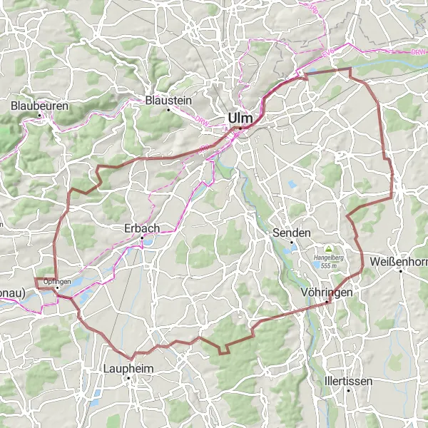 Map miniature of "The Rural Gems Tour" cycling inspiration in Tübingen, Germany. Generated by Tarmacs.app cycling route planner