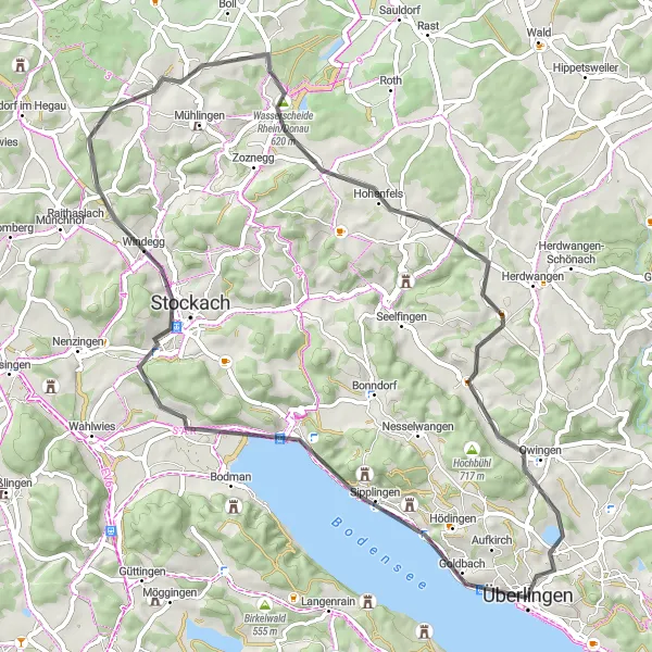 Karten-Miniaturansicht der Radinspiration "Rund um den Bodensee" in Tübingen, Germany. Erstellt vom Tarmacs.app-Routenplaner für Radtouren