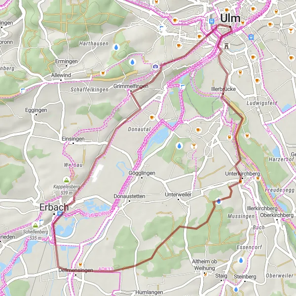 Karten-Miniaturansicht der Radinspiration "Der Metzgerturm-Schloßberg-Rundweg" in Tübingen, Germany. Erstellt vom Tarmacs.app-Routenplaner für Radtouren