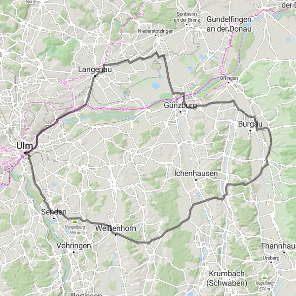 Karten-Miniaturansicht der Radinspiration "Kulturelle Schätze und Panoramablicke" in Tübingen, Germany. Erstellt vom Tarmacs.app-Routenplaner für Radtouren