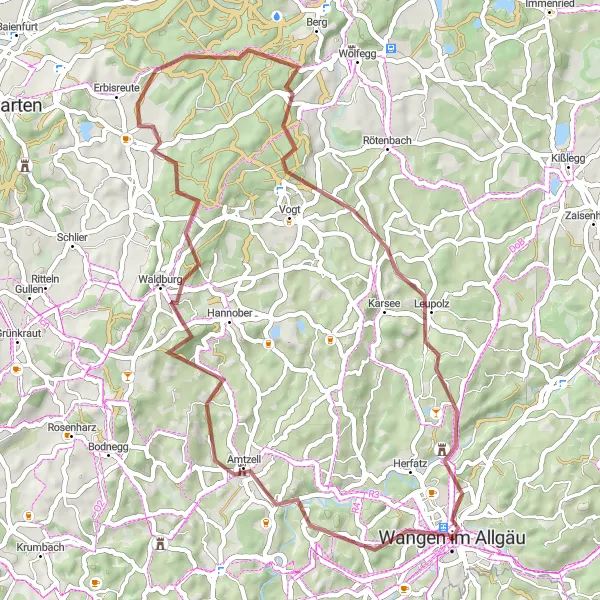 Karten-Miniaturansicht der Radinspiration "Gravel-Entdeckungstour durch die Natur" in Tübingen, Germany. Erstellt vom Tarmacs.app-Routenplaner für Radtouren