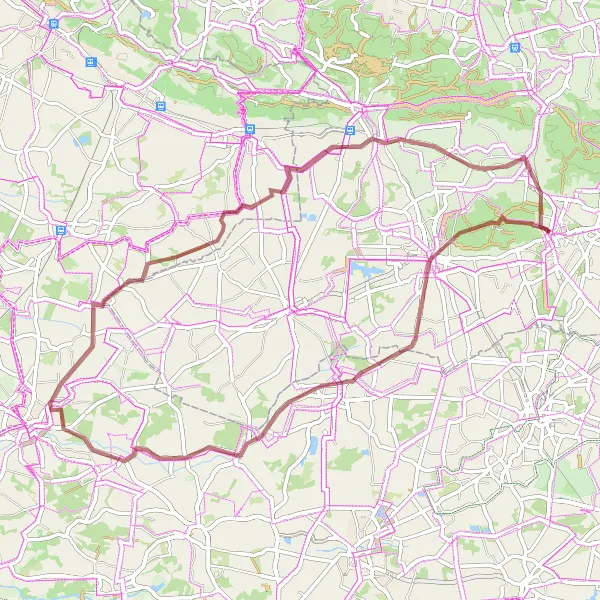 Map miniature of "Gravel Adventure through Hilter" cycling inspiration in Weser-Ems, Germany. Generated by Tarmacs.app cycling route planner