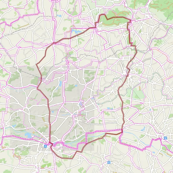 Map miniature of "Green Gravel Tour" cycling inspiration in Weser-Ems, Germany. Generated by Tarmacs.app cycling route planner