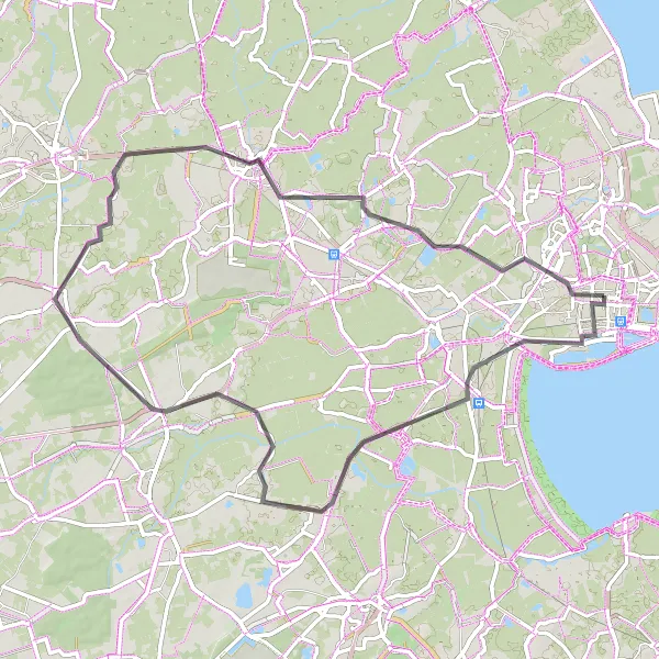 Map miniature of "Discover Weser-Ems Road Trip" cycling inspiration in Weser-Ems, Germany. Generated by Tarmacs.app cycling route planner