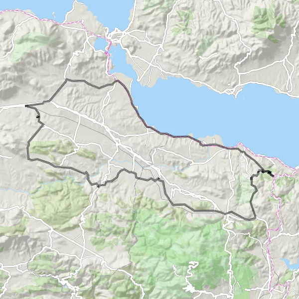 Map miniature of "Historical Journey" cycling inspiration in Attiki, Greece. Generated by Tarmacs.app cycling route planner