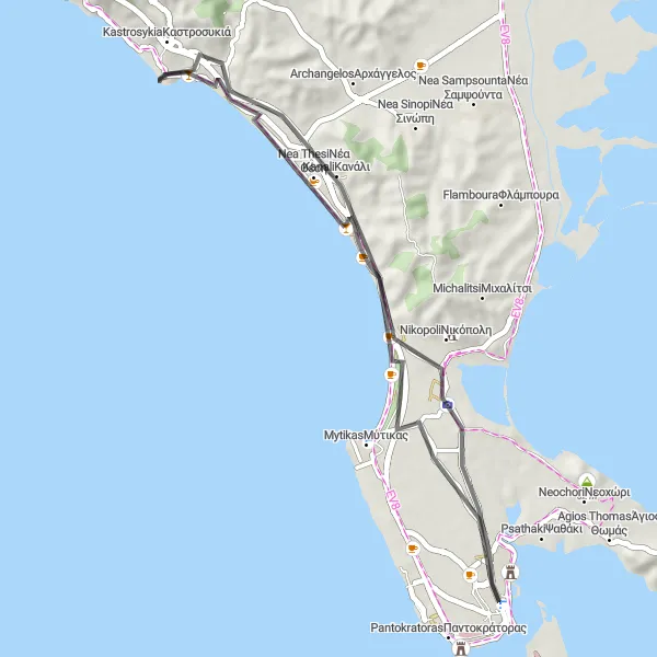 Map miniature of "Nikopoli Exploration" cycling inspiration in Ipeiros, Greece. Generated by Tarmacs.app cycling route planner