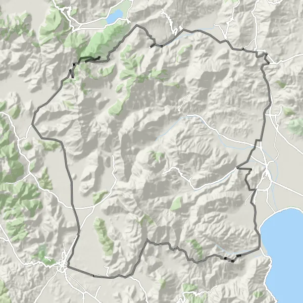 Map miniature of "Mountaintop Escapades and Breathtaking Panoramas" cycling inspiration in Peloponnisos, Greece. Generated by Tarmacs.app cycling route planner