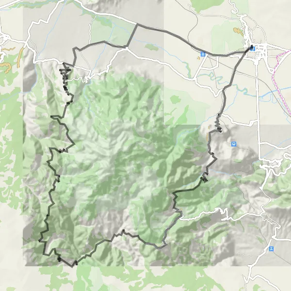 Map miniature of "Mount Oiti Challenge" cycling inspiration in Sterea Elláda, Greece. Generated by Tarmacs.app cycling route planner