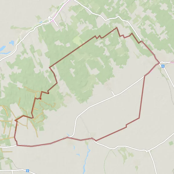 Map miniature of "The Mountain Challenge" cycling inspiration in Dél-Alföld, Hungary. Generated by Tarmacs.app cycling route planner