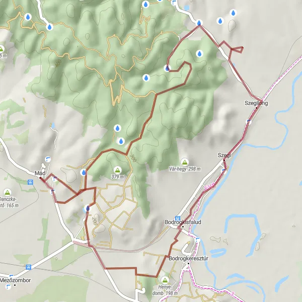 Map miniature of "Nature Escape" cycling inspiration in Észak-Magyarország, Hungary. Generated by Tarmacs.app cycling route planner