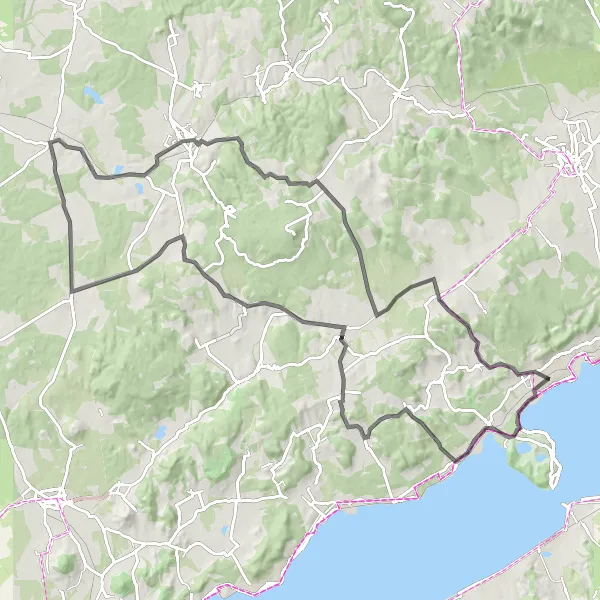 Map miniature of "Lake Balaton Escape" cycling inspiration in Közép-Dunántúl, Hungary. Generated by Tarmacs.app cycling route planner