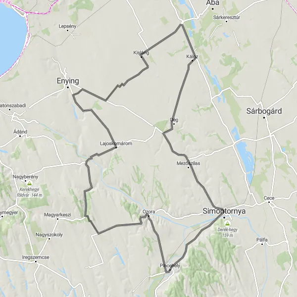 Map miniature of "Balaton Epic Ride" cycling inspiration in Közép-Dunántúl, Hungary. Generated by Tarmacs.app cycling route planner