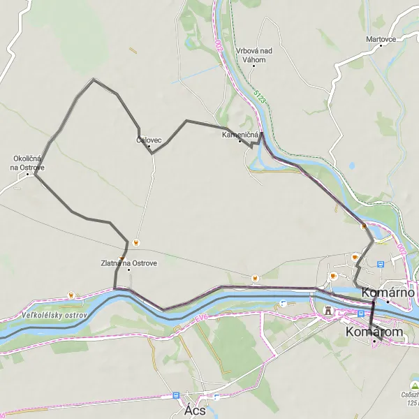 Map miniature of "Nová Stráž and Čalovec Circuit" cycling inspiration in Közép-Dunántúl, Hungary. Generated by Tarmacs.app cycling route planner