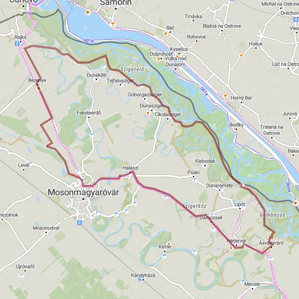 Map miniature of "Ásványráró Gravel Route" cycling inspiration in Nyugat-Dunántúl, Hungary. Generated by Tarmacs.app cycling route planner