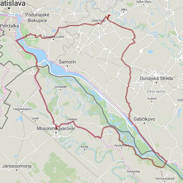 Map miniature of "Discover the Hidden Gems of Vieska" cycling inspiration in Nyugat-Dunántúl, Hungary. Generated by Tarmacs.app cycling route planner