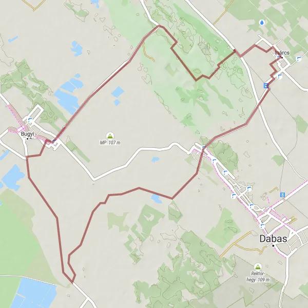 Map miniature of "Visiting Kilátó torony, Beleznay-kastély, and Messzelátó-hegy" cycling inspiration in Pest, Hungary. Generated by Tarmacs.app cycling route planner