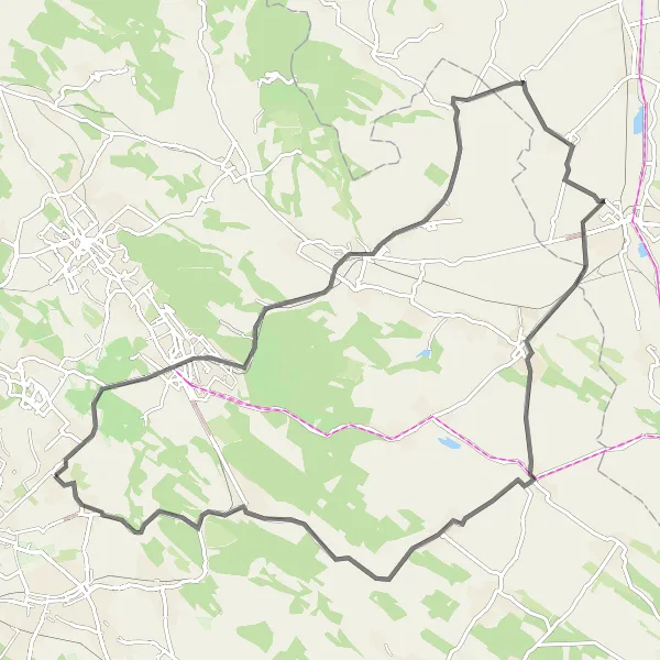 Map miniature of "Kerepes Loop" cycling inspiration in Pest, Hungary. Generated by Tarmacs.app cycling route planner