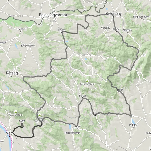 Map miniature of "Discover the Hills of Pest" cycling inspiration in Pest, Hungary. Generated by Tarmacs.app cycling route planner