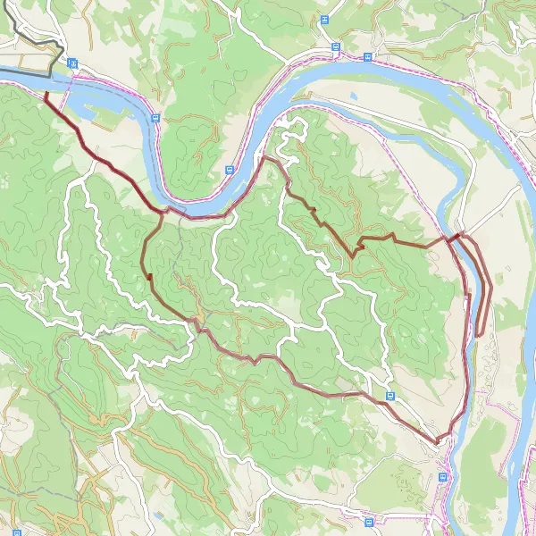 Map miniature of "Dömör-kapui-barlang Gravel Route" cycling inspiration in Pest, Hungary. Generated by Tarmacs.app cycling route planner