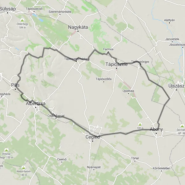 Map miniature of "Historic Journey" cycling inspiration in Pest, Hungary. Generated by Tarmacs.app cycling route planner