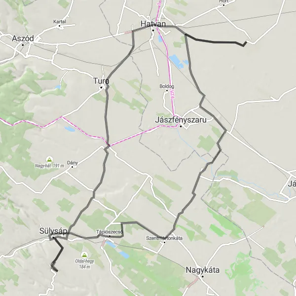 Map miniature of "Pest Heritage Journey: Kóka to Úri" cycling inspiration in Pest, Hungary. Generated by Tarmacs.app cycling route planner