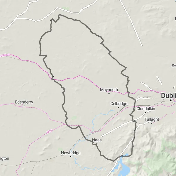 Map miniature of "Ballivor to Donore Castle Loop" cycling inspiration in Eastern and Midland, Ireland. Generated by Tarmacs.app cycling route planner