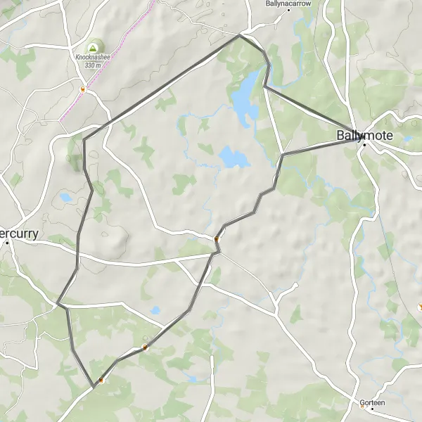 Map miniature of "Historical Circuit" cycling inspiration in Northern and Western, Ireland. Generated by Tarmacs.app cycling route planner