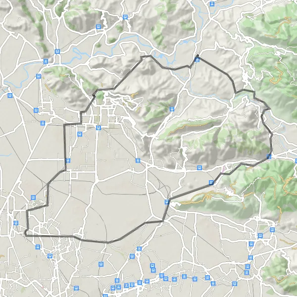 Map miniature of "Aversa Adventure" cycling inspiration in Campania, Italy. Generated by Tarmacs.app cycling route planner