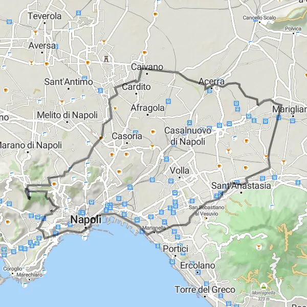 Miniatura della mappa di ispirazione al ciclismo "Giro in bicicletta da Soccavo a Arenella" nella regione di Campania, Italy. Generata da Tarmacs.app, pianificatore di rotte ciclistiche